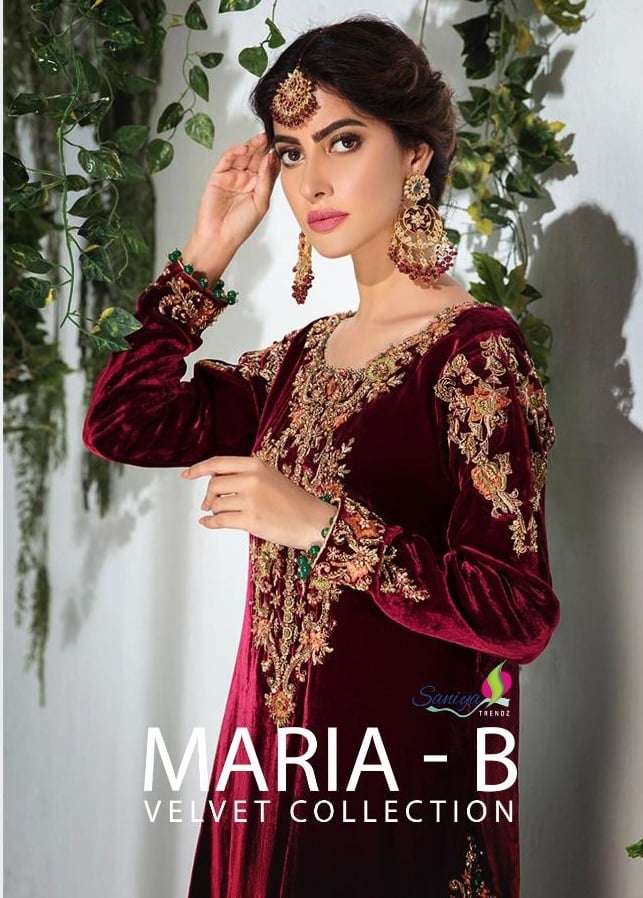 Saniya Trendz Maria B Velvet Collection Vol 1